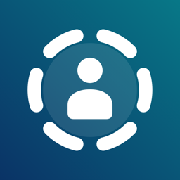 Perimi app icon: a white segmented ring around a person