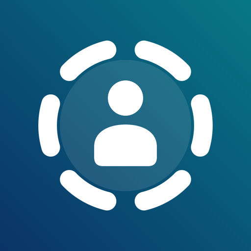 Perimi app icon: a white segmented ring, the safe zone, around a person